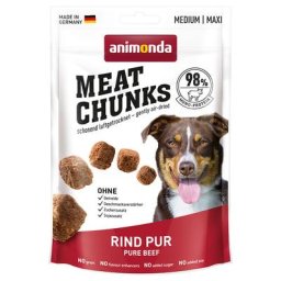 4x80g Animonda Meat Chunks Medium / Maxi pur bœuf - Friandises pour chien