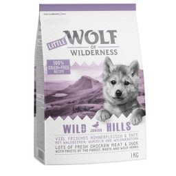 5x1kg Little Junior Wild Hills, canard Wolf of Wilderness - Croquettes pour chien