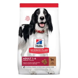 2x14kg Adult 1-6 Medium agneau, riz Hill's Science Plan Croquettes pour chien