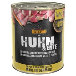 12x800g poulet, canard, millet, carottes Super Premium Belcando - Nourriture pour chien