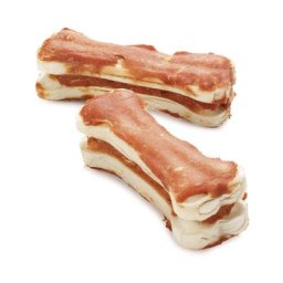2x os à mâcher poulet Lukullus 10cm - Friandises pour chien