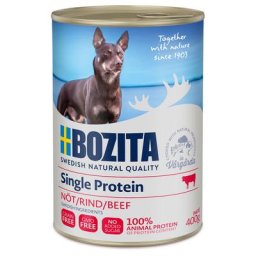 6x400g Bozita Single Protein Paté bœuf - Pâtée pour chien
