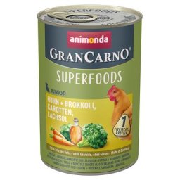 6x400g Animonda GranCarno Junior Superfoods poulet brocolis, carottes, huile de saumon