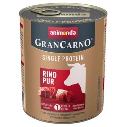 6x800g Adult Single Protein pur bœuf Animonda GranCarno - Pâtée pour chien