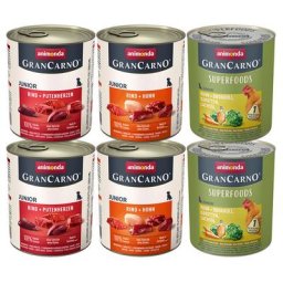 Lot mixte Animonda GranCarno Junior pour chiot - lot mixte 6 x 800 g (3 variétés)