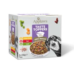 Applaws Taste Toppers en bouillon 8 x 156 g pour chien - lot mixte ragoût