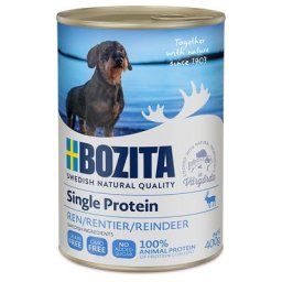 6x400g Bozita Single Protein Paté renne - Pâtée pour chien