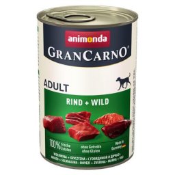 12x400g Original bœuf, gibier Animonda GranCarno - Pâtée pour chien