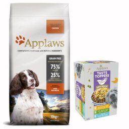 15kg Adult Small & Medium Breed poulet Applaws - Croquettes pour Chien