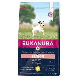 3x3kg Caring Senior Small Breed poulet Eukanuba - Croquettes pour chien