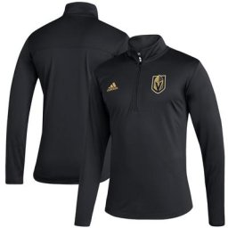 Veste adidas Vegas Golden Knights Under the Lights AEROREADY Quarter-Zip pour hommes, noir