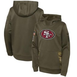 San Francisco 49ers Nike 2022 Salute To Service Therma Performance Pullover Hoodie - Camouflage - Junior
