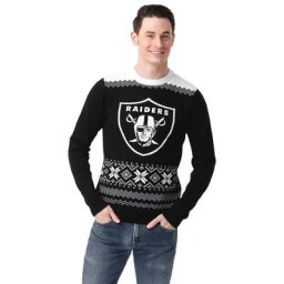 Chandail à gros logo 2 couleurs Las Vegas Raiders Forever Collectibles 2021 - Hommes