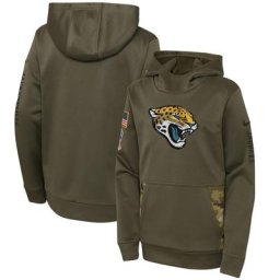Jacksonville Jaguars Nike 2022 Salute To Service Therma Performance Pullover Hoodie - Camouflage - Junior