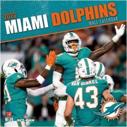 Calendrier mural Miami Dolphins 2023 - 12 x 12 pouces