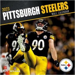 Calendrier mural 2023 des Steelers de Pittsburgh - 12 x 12 pouces