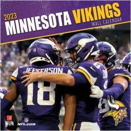Calendrier mural 2023 des Vikings du Minnesota - 12 x 12 pouces