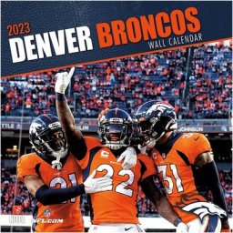 Calendrier mural Denver Broncos 2023 - 12 x 12 pouces