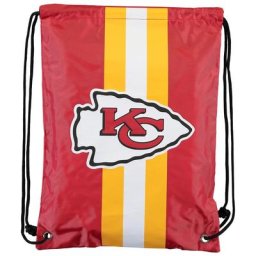 Sac de sport à rayures portant l'emblème des Kansas City Chiefs - 45x34 cm