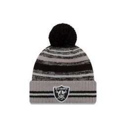 Las Vegas Raiders New Era Cold Weather Sports Knit - Noir et Blanc
