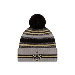 New Orleans Saints New Era Cold Weather Sports Knit - Noir et Blanc