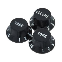 Fender Vol&Tone Original Stratocaster Potiknöpfe Set schwarz