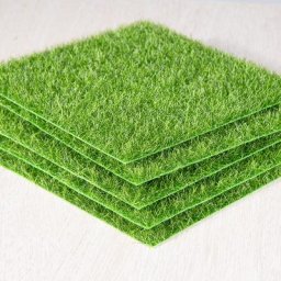 5 pcs Mini Pelouse Artificielle Miniature Carré Gazon Artificiel 15x15cm Tapis Herbe Synthétique