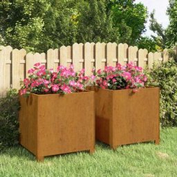 Bac à fleurs avec pieds 2 pcs - Jardinière pour extérieur/intérieur jardin terrasse balcon - Gris