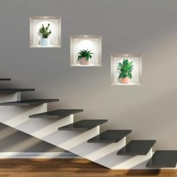 Stickers 3D plantes d'intérieur et cactus 30 x 90 cm