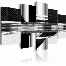 Tableau coupe d'argent - 200 x 100 cm - Noir et Argent