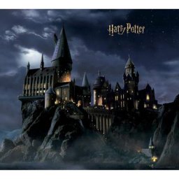 Sanders&sanders - Papier peint panoramique Harry Potter Poudlard - 2.7 x 3 m de noir et bleu foncé