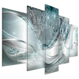 Tableau - Modern Dandelions (5 Parts) Blue Wide 225x100