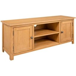 Vidaxl - Meuble tv 110x35x44 cm Bois de chêne massif Brun
