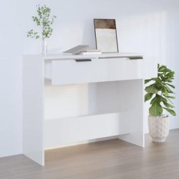 Maisonchic - Table console Table d'entrée | Bout de Canapé Blanc brillant 90x36x75 cm Bois