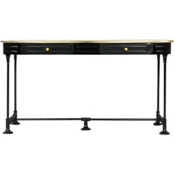 Console en bois de manguier et fonte Melchior - Noir