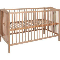 Lit bébé à barreaux en bois naturel 60x120 - Bois clair