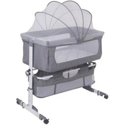 Skecten - Amélioré)Lit Cododo, Berceau Bébé, Lit Bébé 2 en 1, dès la Naissance, Gris