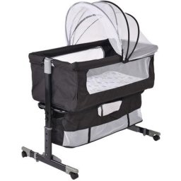 skecten® (Amélioré)Lit Cododo, Berceau Bébé, Lit Bébé 2 en 1, dès la Naissance, Noir