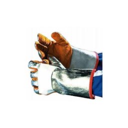 Gants de soudeur stopcalor alu argent/marron T10 Saf-fro W000010420 - Argent