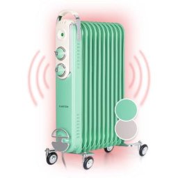 Thermaxx Retroheat radiateur à bain d'huile 2500 W roulettes vert - Vert