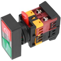 Interrupteur à bouton-poussoir double AS-22 / 25N avec lumière led NoNC On Off Bouton momentané