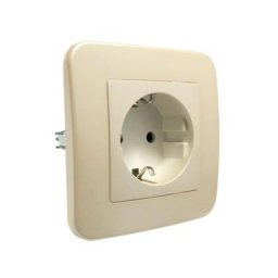 Barcelona Led - Prise Schuko 2 pôles + terre 16A Ivoire - Ivoire