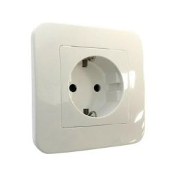 Barcelona Led - Prise Schuko 2 pôles + terre 16A Blanc - Blanc