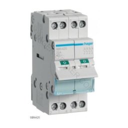 Sectionneur Hager 25A 4 Pôles 400 Vac 2 Modules SBN425