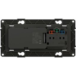 Legrand - Prise de courant 2P+T + Prise Double chargeur usb - 2400 mA - Nuage - Bticino