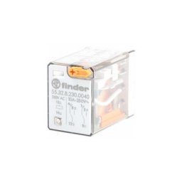 55 Series Relais de puissance 2 rt, bobine 230V c.a. Enfichable 1.5W ( Prix pour 1 ) - Finder