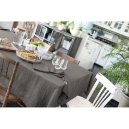 Nappe rectangle 150 x 350 cm Gaze de coton Anthracite - Anthracite