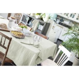 Nappe rectangle 150 x 350 cm Gaze de coton Vert d'eau - Vert