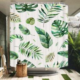 Rideau de Douche 150x180 cm Rideaux Imperméable Résistant à la Moisissure en Tissu de Polyester