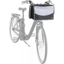 Trixie - Panier avant de vélo pour animaux 41x26x26 cm Noir et gris Noir
